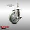Service Caster 4 Inch 316SS Gray Polyurethane Swivel 1/2 Inch Threaded Stem Caster with Brake SCC-SS316TS20S414-PPUB-TLB-121315 - alternate 3